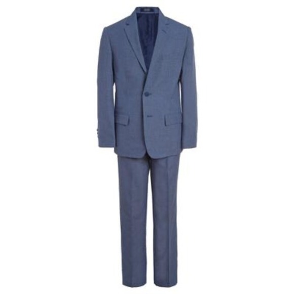 Nautica Big Boys 2-piece. Micro-Texture Suit‎ - Dark Blue - Size 8 - Picture 1 of 8